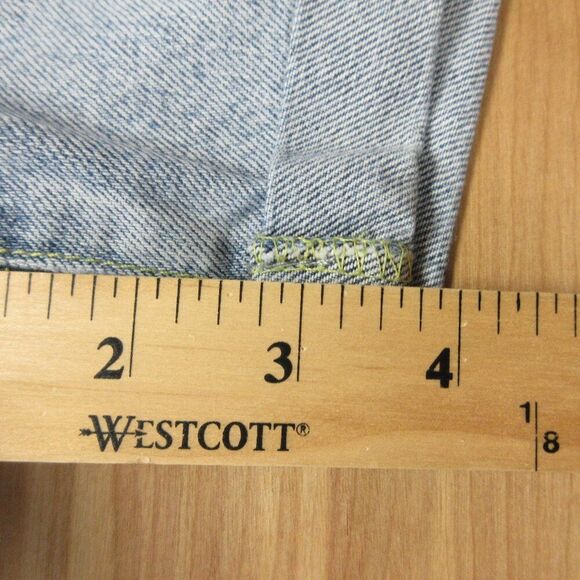 PILCRO Anthropologie Embroidered Floral Cuffed Jean Shorts Sz 26-28 Ripped Denim - Picture 16 of 16